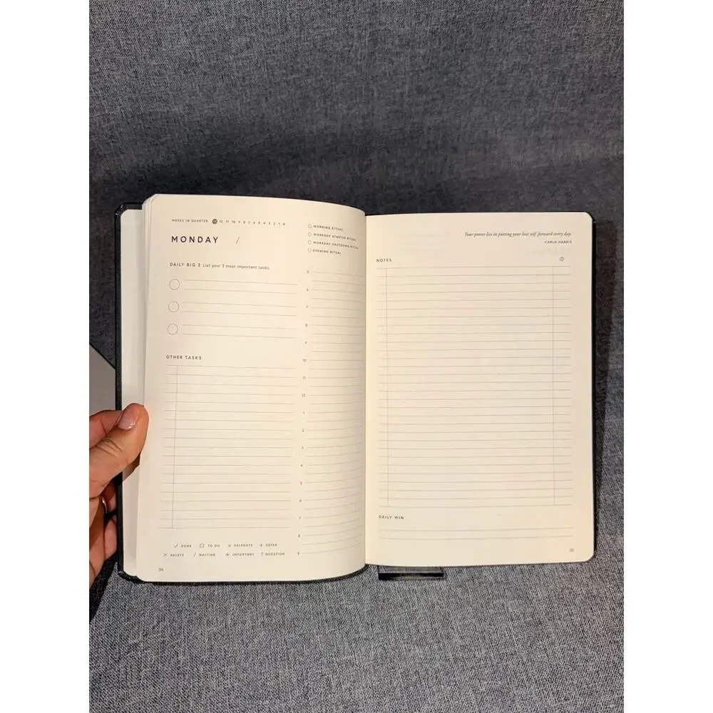Full Focus Gray Linen Planner by Michael Hyatt - Ready to Achieve the Double Win